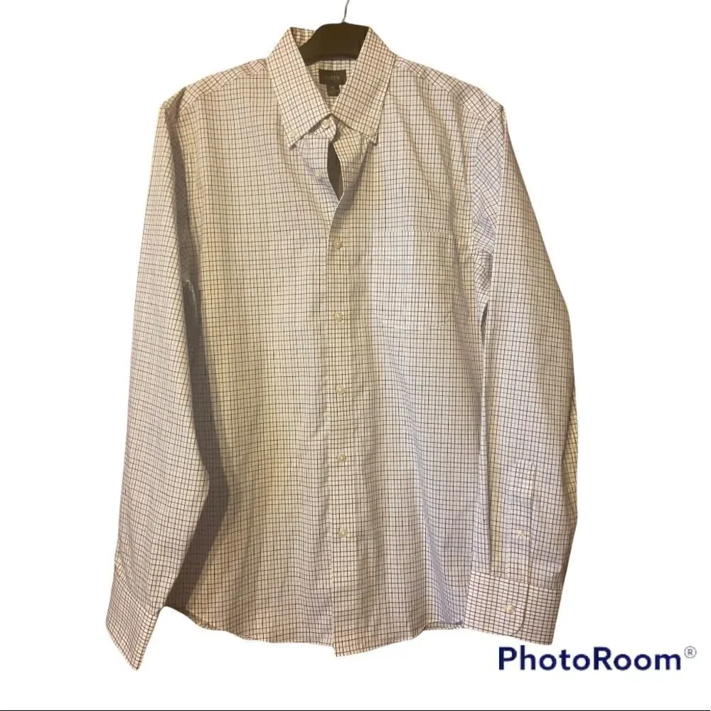 NWT J.Crew Re-Imagined Men’s Button Front Dress Shirt Size Medium‎